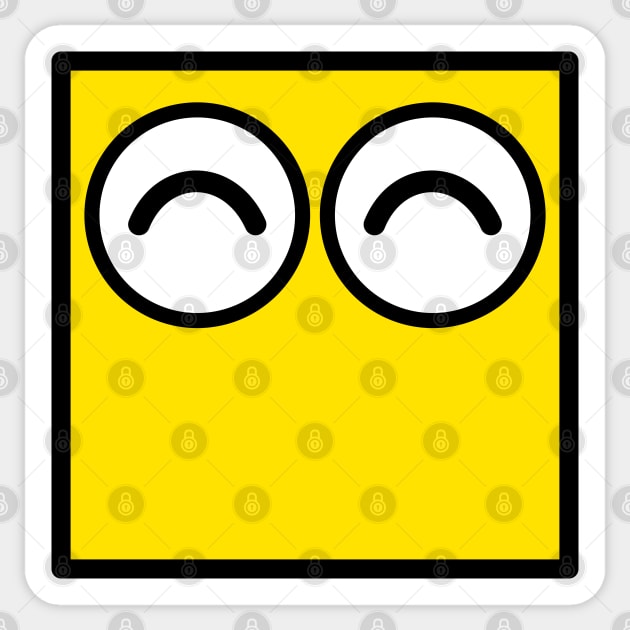 Kubi - the square emoticons - Yellow, the smiley face Sticker by LiveForever